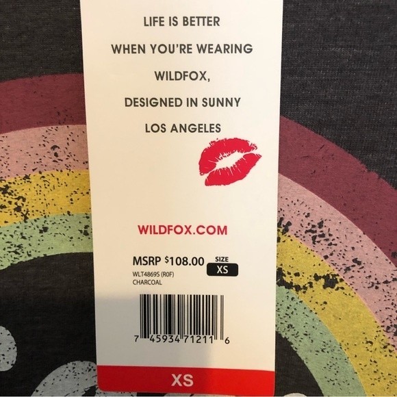 Wildfox Statement Sweatshirt Gray Distressed Easy Does It - Picture 3 of 5